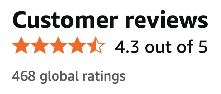 4.3 out of 5 stars - 468 global ratings
